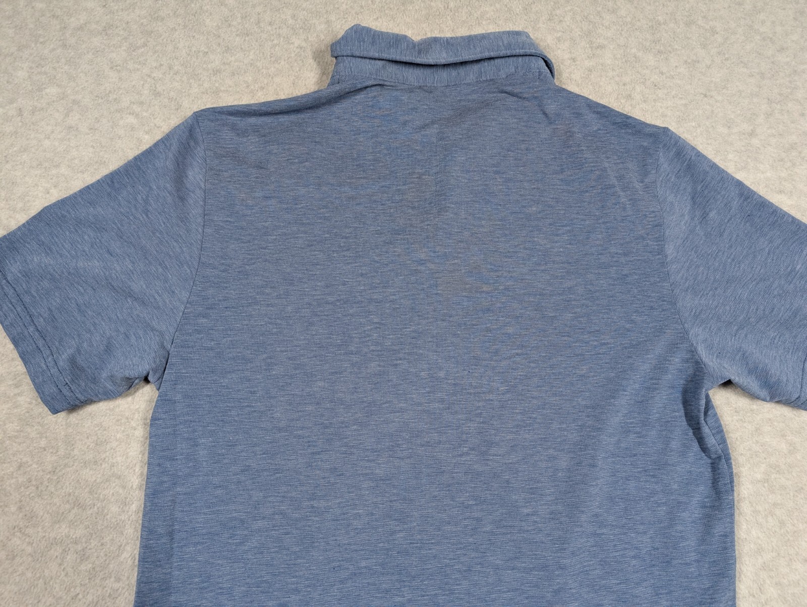 Criquet Men Shirt Small Heather Blue 4 Button Stretch Golf Performance