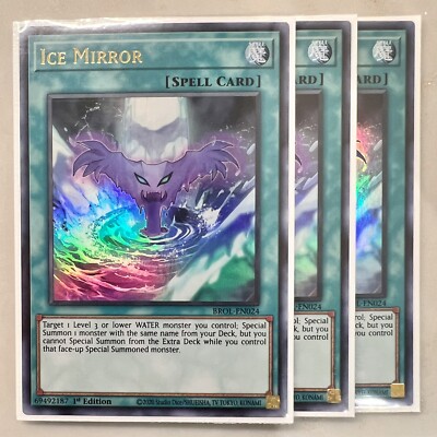 Yugioh! 3x Ice Mirror - BROL-EN024 Ultra Rare - 1st ed NM