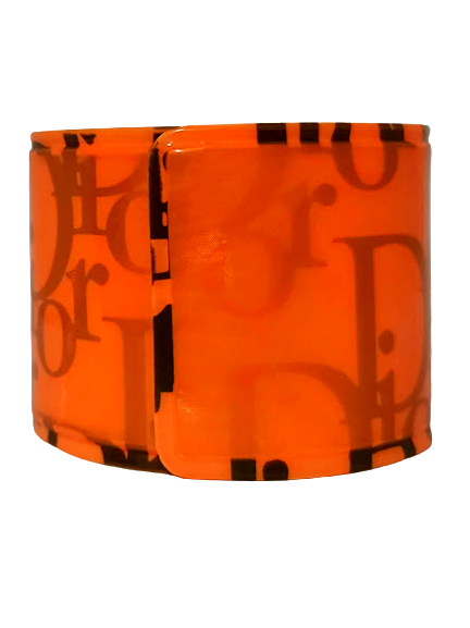 ❤️Christian Dior monogram neon orange snap bracelet,vintage! | eBay