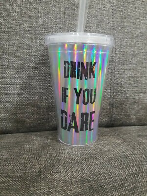 SMART LIVING REUSABLE CUP WITH STRAW AND LID DOUBLE WALL TUMBLER 16 OZ BPA FREE!