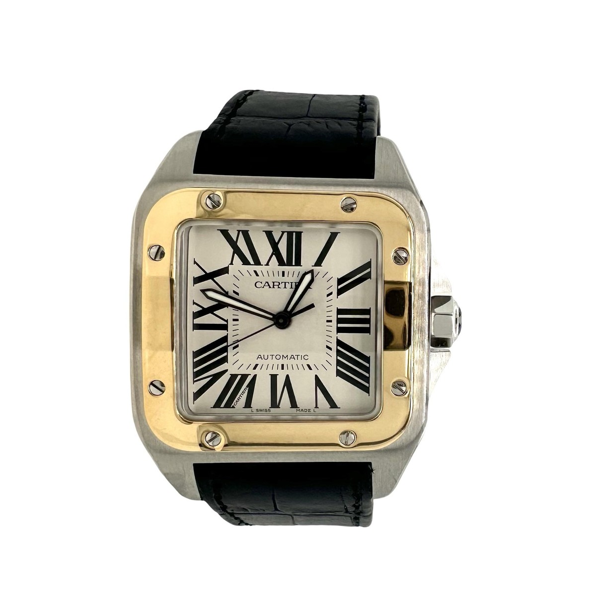 Cartier Santos 100 Ref. 2656 Two Tone Steel 18k Gold 38mm