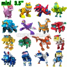 Gogo Dino Mini Dinosaur Transform Robot Figures Kids Boy Vehicle Toys Car 3.5"