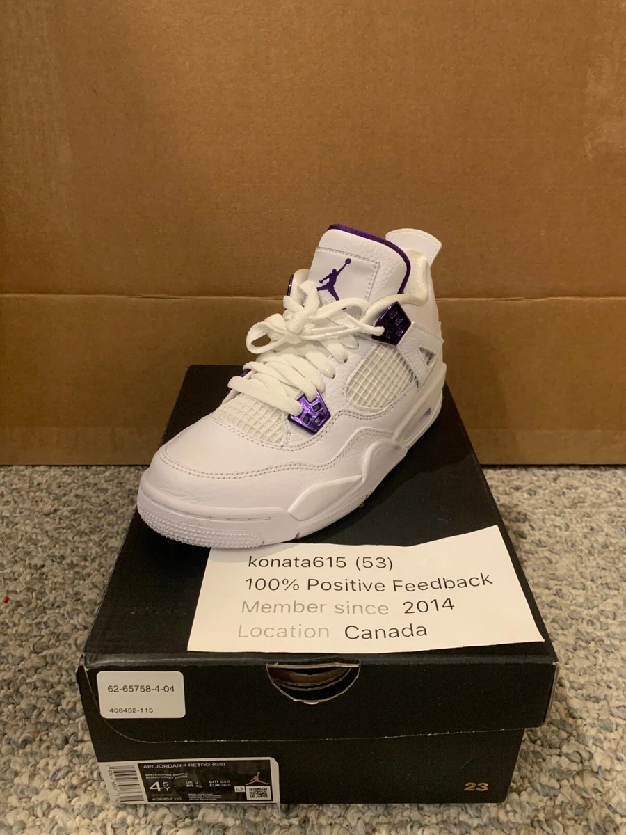 Jordan 4 Retro Metallic Purple Size 4.5Y eBay