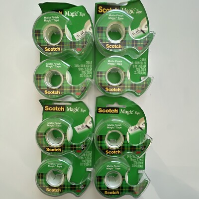 Scotch(R) Magic(TM) Tape in Dispensers 3/4in. x 600in  W/Dispenser 4 Pack