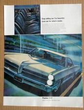 Pontiac 2 2 Widetrack Auto Vintage 1965 Print Ad 10 X 14