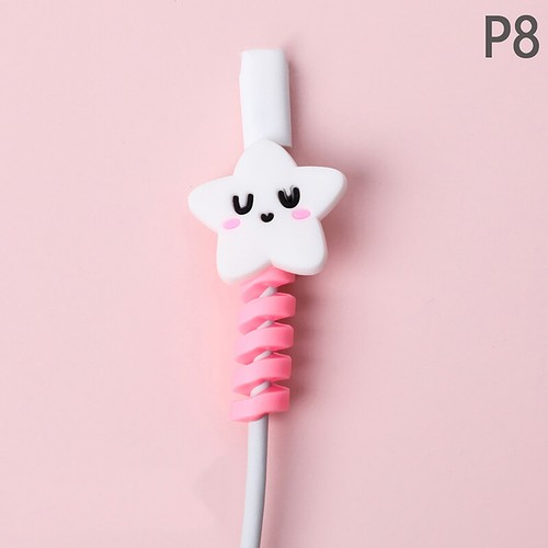 1PC Lovely Cartoon Charger Data Cable Protective Cover Cover Earphone Protective - 第 18/18 張圖片