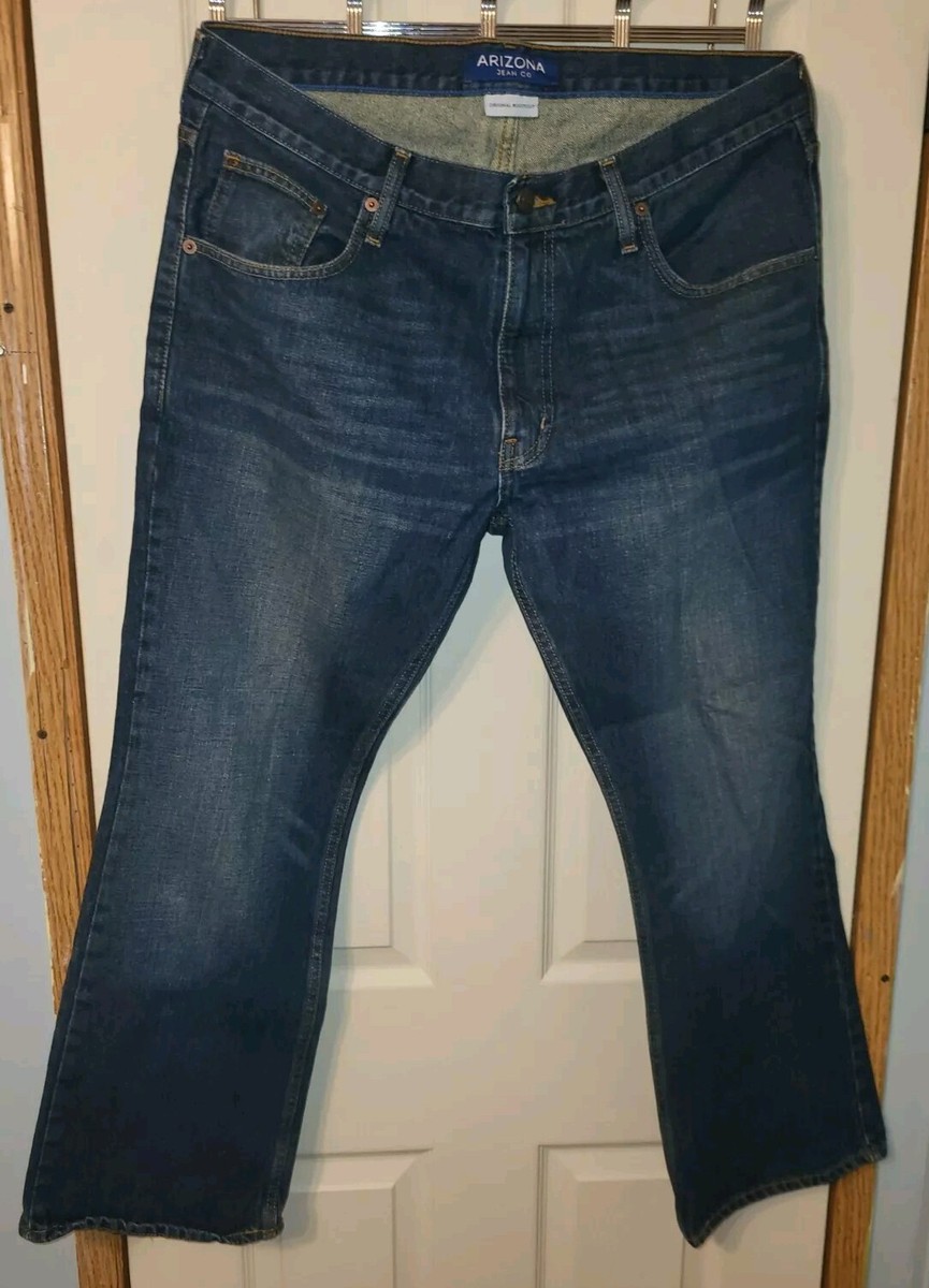 Arizona Jean Men's Original Bootcut Dark Wash Blue Jeans Denim Size  36x29