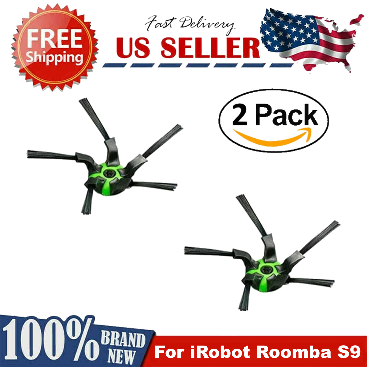 2 Pack Side Brush Vacuum Replacement Part For iRobot Roomba S9 S9+