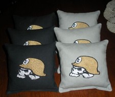 8 Quality Cornhole Bags Metal Mulisha Whole Corn or Pellets