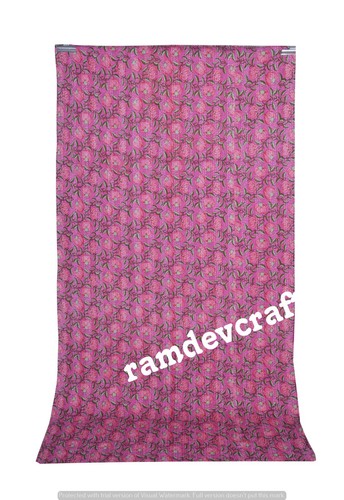 Hand Block Print Kantha Quilt Cotton Blanket Throw Indian Bedspread Twin Size - Picture 2 of 4