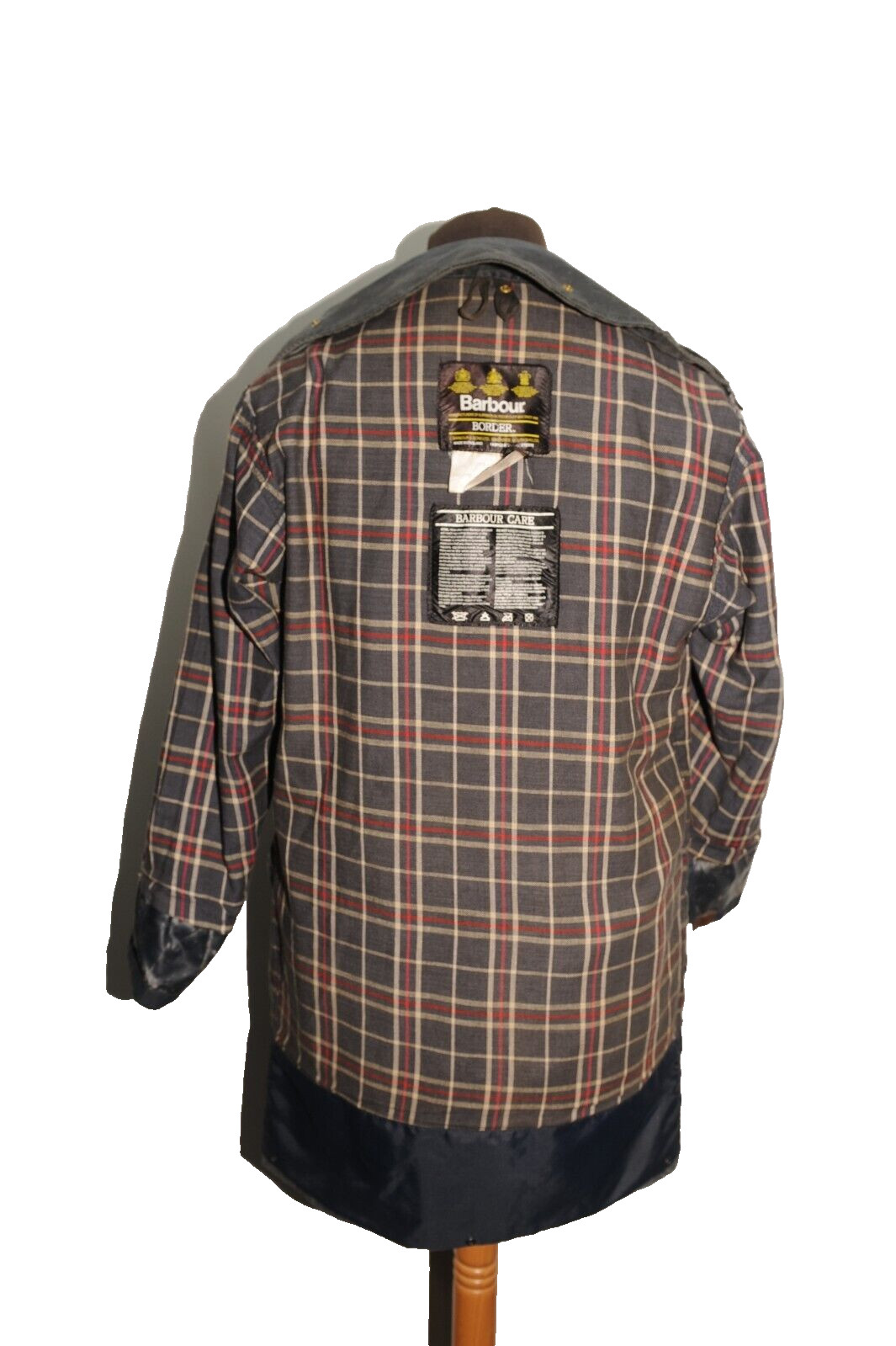 Barbour Border Waterproof Wax Jacket C38 Navy Blue A205 image 9