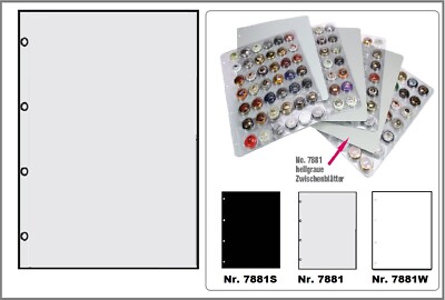 5 Look 17881 Hellgraue Zwischenblätter A4 für 17767 Kronkorken-Hüllen