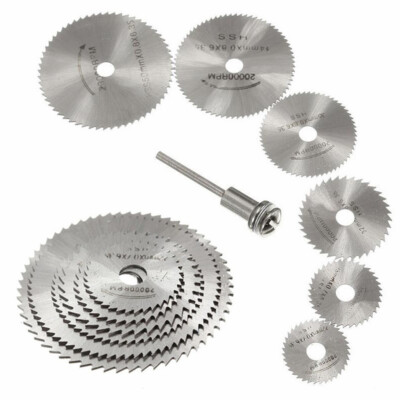 7X HSS Kreissägeblatt Mini Sägeblatt Saw Blades Set für Dremel Holz Schneiden