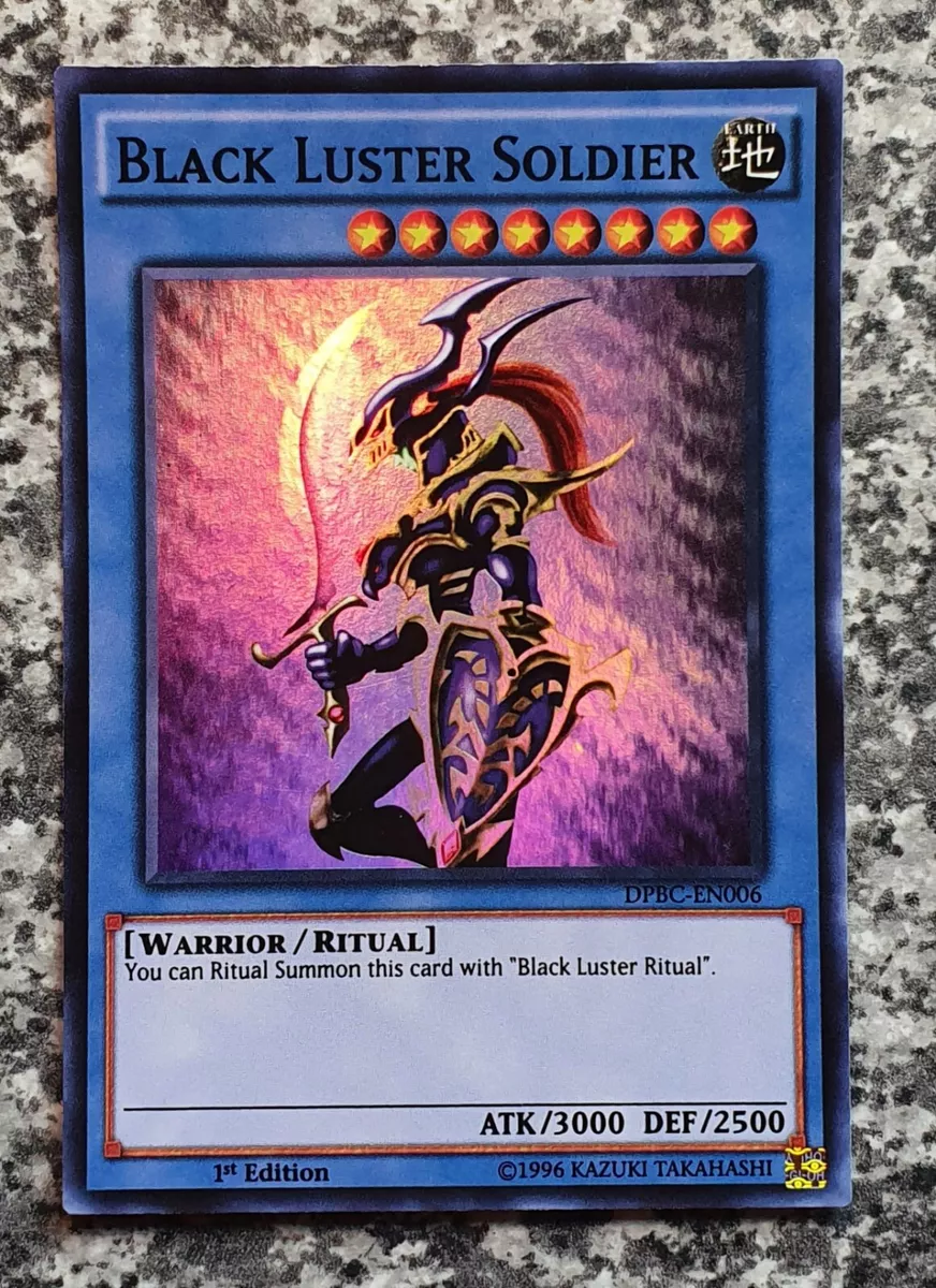 Super Rare Blue Card! Black Luster Soldier! Yu Gi Oh