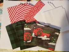 10 Christmas Theme 100 Cotton Fabric Fat Quarters Quilting, Sewing New