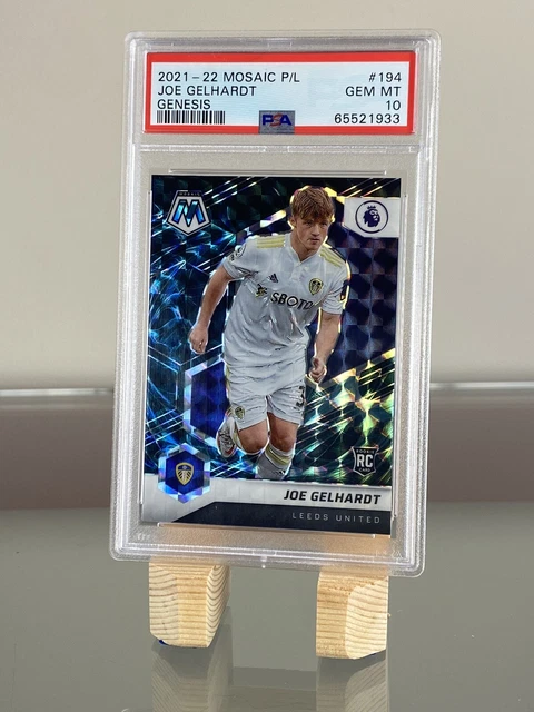 2021 Panini Mosaic Premier League 194 Joe Gelhardt Genesis PSA 10 POP 3 LEEDS