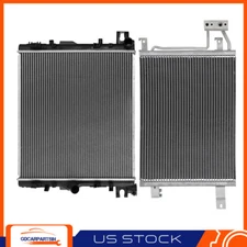 Radiator And A/C Condenser Aluminum Cooling Assembly For 2007-2011 Jeep Wrangler