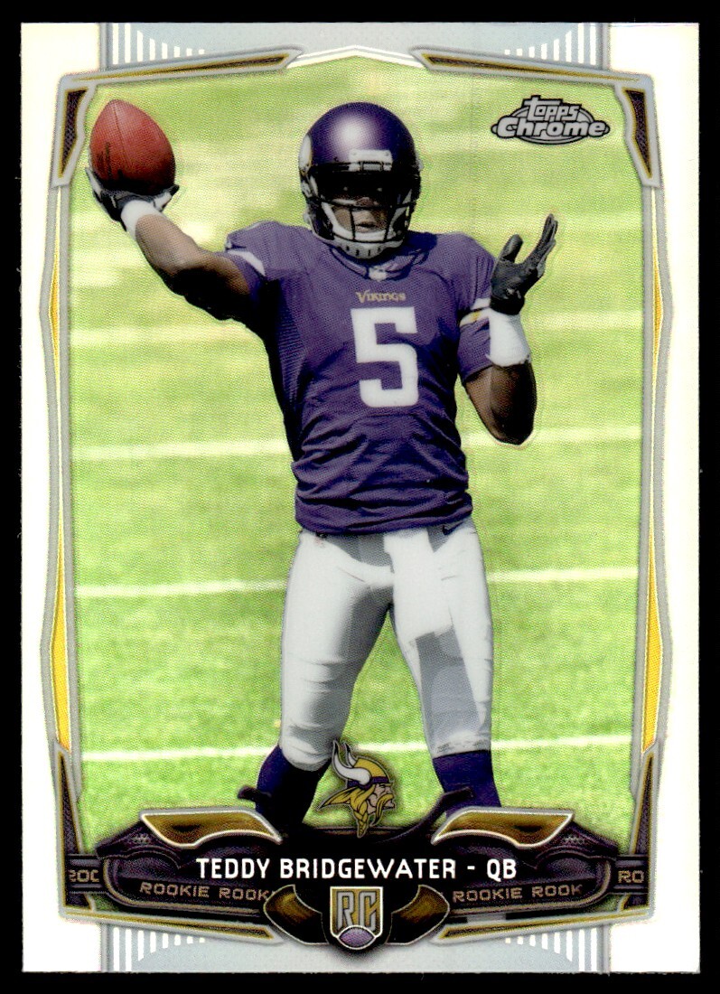 2014 Topps Chrome Refractor Teddy Bridgewater Rookie #173
