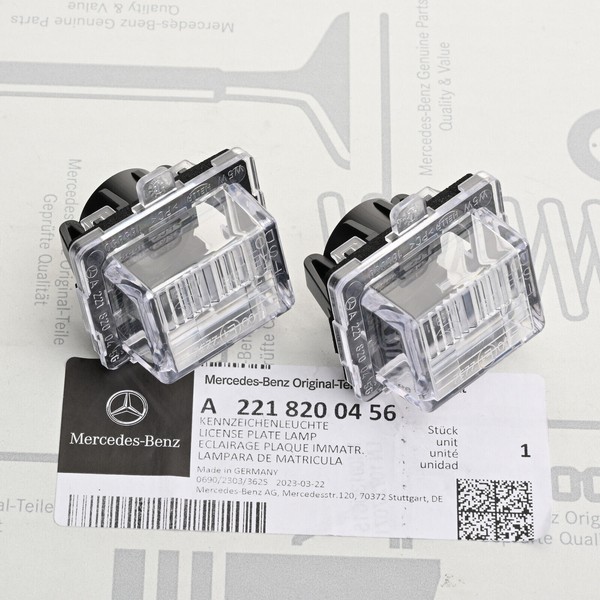 2X Mercedes Kennzeichenleuchte Lichtscheibe W204 W207 W221 W212 W216-image