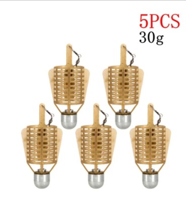 Fishing Feeder Bait Cage 30g Load Iron Head Trap Basket 5 Per Pack UK Seller