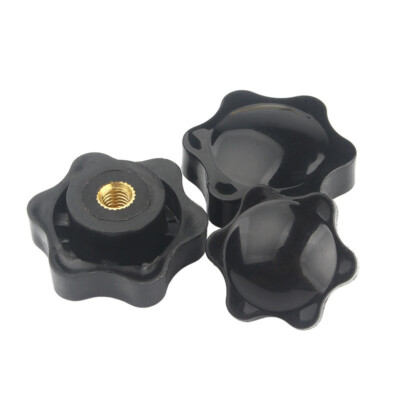 M4-M10 Black Plastic Thumb Nuts Six Corners Star Fit Thumbscrew Knob Screws