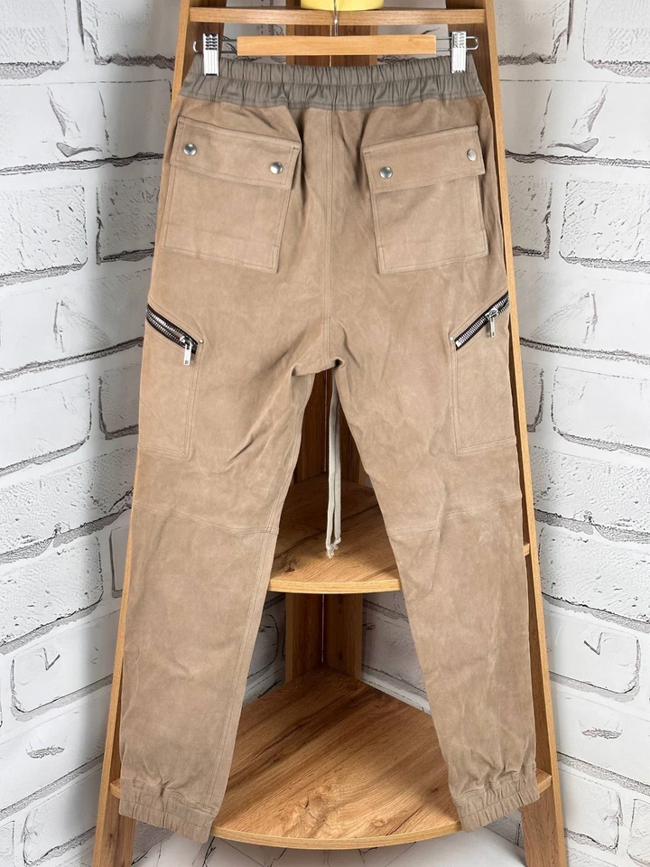 Pantalones de cuero cargo Rick Owens Performa F/W 20 beige talla 42IT/6US Foto 4 de 4