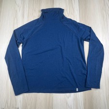 Stio Long Sleeve Turtleneck T-Shirt Womens Size L Large Navy Blue