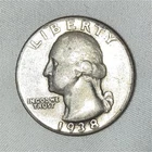 1938 Washington Quarter 25C Silver 0.900 Fine Philadelphia Business Strike