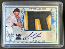 2020 Leaf Trinity Jared Jones Patch Auto Spectrum Platinum HoloFoil Rookie #/75