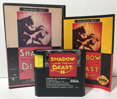 COMPLETE Shadow of the Beast II 2 SEGA GENESIS Manual CIB - TESTED & WORKING