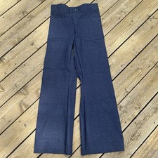 Vintage Gus Kroesen Navy Tailors Seafarer Bell Bottom Denim Jeans Pants USA