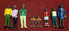 Lakeshore Block Play People African American Family Lot Of 8 Doll House Family