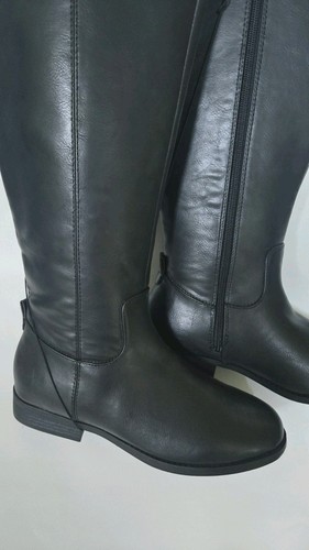 Universal Thread schwarz Brisa Stiefel Kunstleder seitlicher Reißverschluss Reiten Größe 8 - Bild 7 von 9