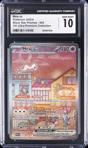 2023 POKEMON BLACK STAR PROMOS 151 ULTRA-PREM COLL #053 MEW EX CGC 10 GEM MINT