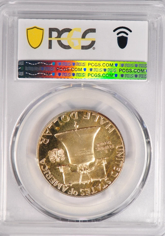 1962 TONED Franklin Half Dollar Proof PCGS PR66 PF 66 Original Toning Coin 50C - Image 2 of 2
