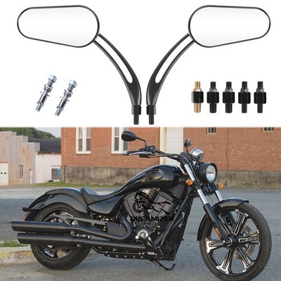 8mm 10mm Motorcycle Rear View Mirrors For Victory Vegas 8-Ball Jackpot Hammer