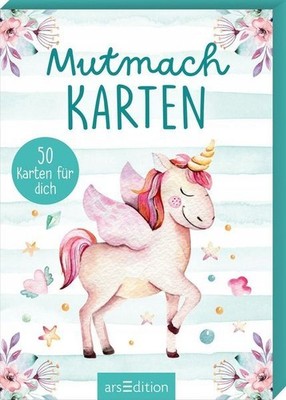 Mutmachkarten ? Einhorn (Aquarelloptik): Kartenbox mit 50 Affirmationskarten | f