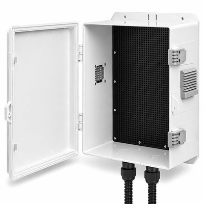 Outdoor Electrical Enclosure with Ventilation System   Weatherproof ABS Junct...