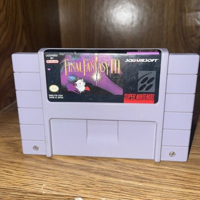 Final Fantasy III Super Nintendo SNES Authentic Game Cartridge