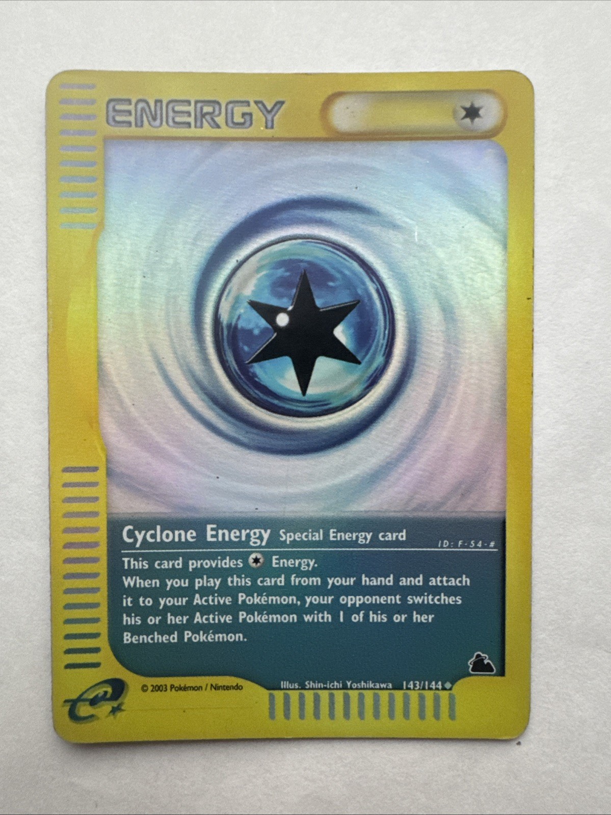 Cyclone Energy Reverse Foil Pokemon e-Card Series Skyridge #143 2003