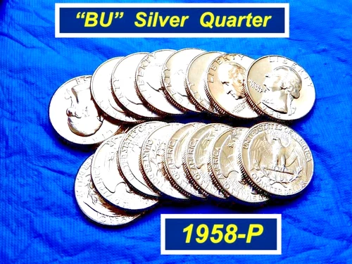 Gem ... 1958-P  “BU”  Quarter ➪ Sparkling Mint Luster ➪ Super Eye Appeal ➪ 258P[