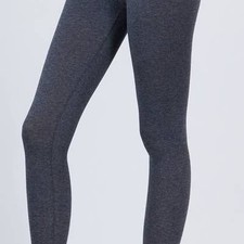 High Waist Heather Charcoal Cotton Spandex Leggings