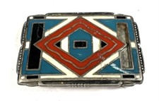 Southwestern Native American Style Belt Buckle Vtg 90s Rectangle