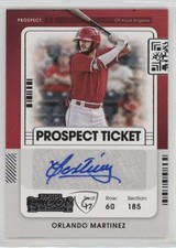 2021 Panini Contenders Prospect Ticket 2 Orlando Martinez #PT2-OM Auto 7rf