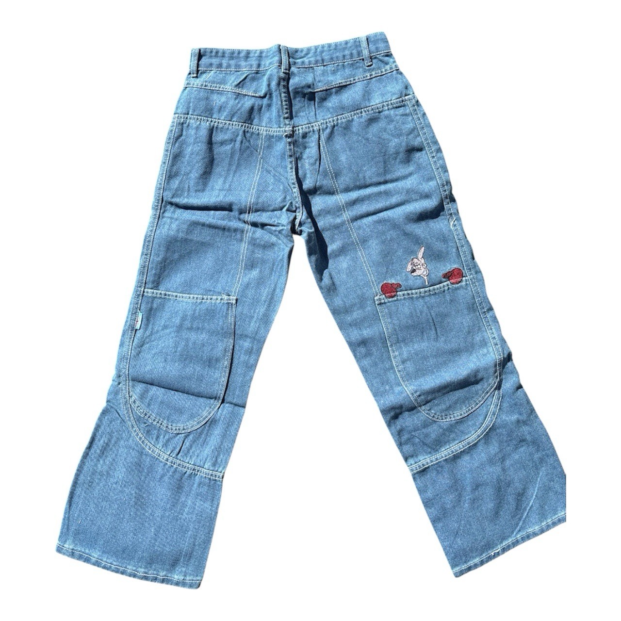 JNCO Vintage Baggy Kangaroo Boxing Logo Skater Baggy Denim Jeans Size 30