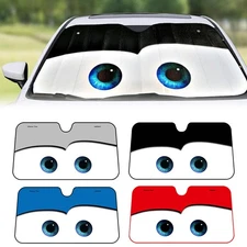 Car Windshield Sun Shade Cartoon Eye Visor SUV Auto Front Window Shield Cover TL