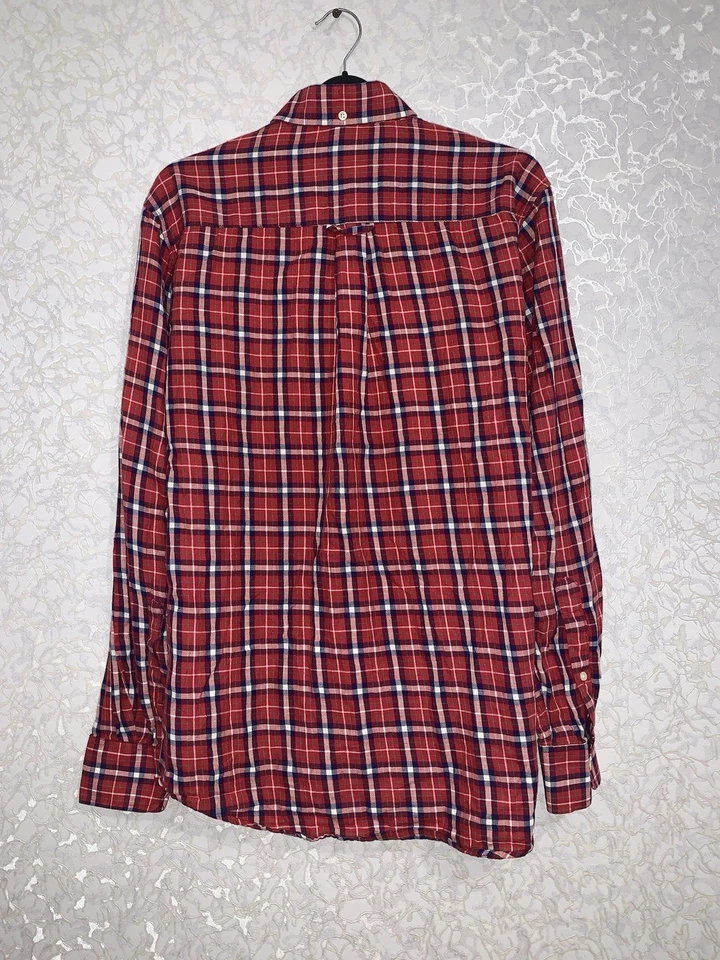 Our Legacy 1980-81 Cotton Shirt Red Tartan Plaid Button Down Men’s Size S - Image 2 of 4