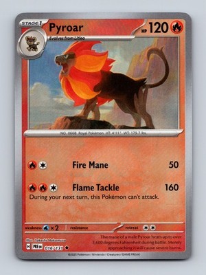 TCG Pokemon Karte Pyroar (Poke Ball Pattern) PRE 016/131 EN Prismatic Evolutions