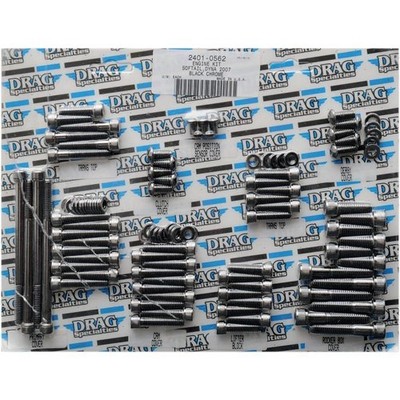 Drag Specialties Primary Cover Black Chrome Socket-Head Bolt Set - MK672BK
