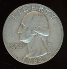 1962 D Washington Quarter KM #164  0.900 Silver 0.1808 oz Act. Silver Weight
